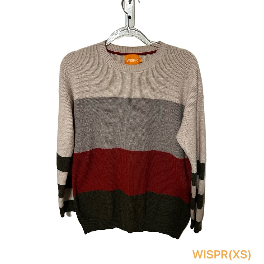 ⛵️WISPR XS women’s  Multicolor Striped Classic crew neck Sweater size XS GUC